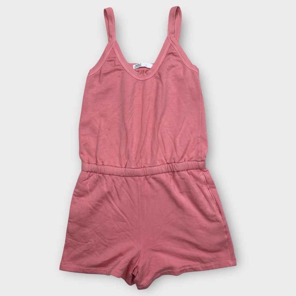 Stateside Saks Fifth Avenue Pink Romper XS With Pockets Made in USA